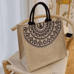Handmade Jute Shopping Tote Bag