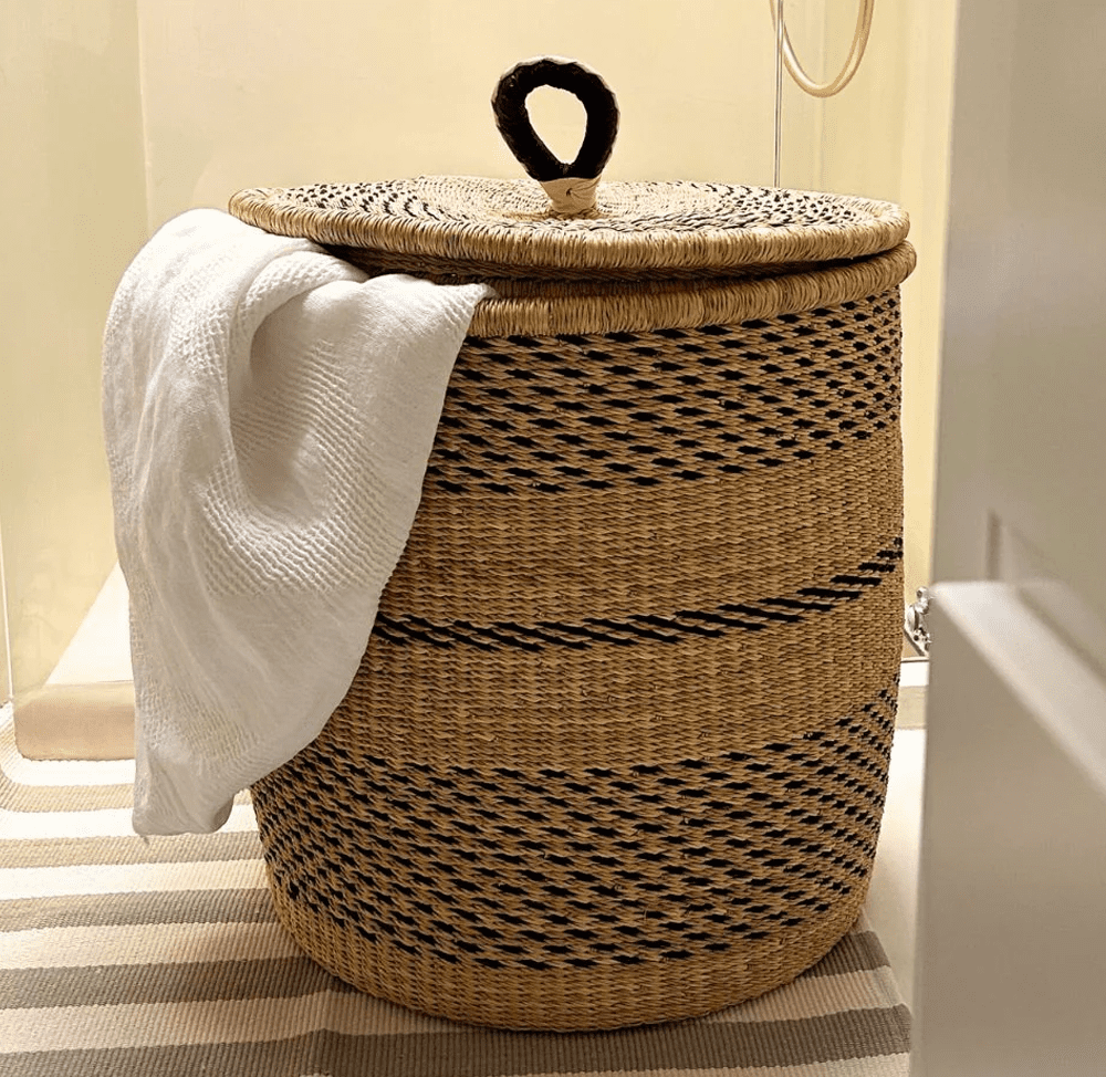 Handmade Seagrass Laundry Basket